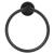 Suport prosop tip inel din inox negru mat, montaj pe perete, 17 cm