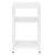 Noptiera alba cu 3 rafturi din PAL si metal, 35x31x59 cm