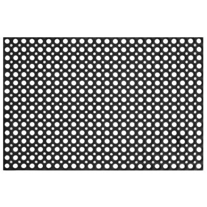 Covor de intrare perforat din PVC antiderapant, 60x90 cm, negru