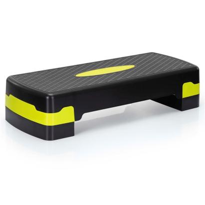 Stepper aerobic reglabil cu 2 trepte, antiderapant, max. 350 kg, negru-verde