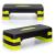 Stepper aerobic reglabil pe 3 trepte, antiderapant, 350 kg, negru-verde