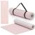 Saltea fitness antiderapanta din TPE, 183x61 cm, cu curea de transport, roz