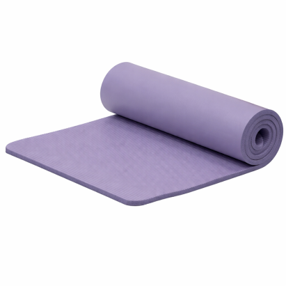 Saltea fitness antiderapantă din NBR, 183x61x1,5 cm, cu curea, mov