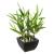 Planta artificiala bambus 26 cm cu ghiveci ceramic decorativ, verde