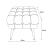 Taburet tapitat Quadra, velur, cu picioare metalice, 40x40x42 cm, gri