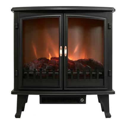 Semineu electric cu efect de flacara, 1800W, 2 trepte, negru, 63x35x70 cm