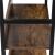 Etajeră industrială cu 4 polițe din MDF și metal, 60x28x124,5 cm