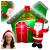 Decoratiune exterior gonflabila de Craciun cu Mos Craciun si casuta, iluminare LED, compresor integrat, 150 cm