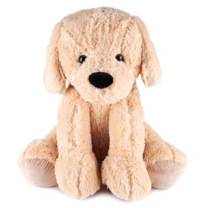 Jucarie plusata catel urias, moale si pufos, 60x50 cm, maro