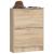 Dulap pantofi compact cu 2 usi rabatabile, stejar sonoma, 60x20x80 cm