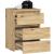 Noptiera cu 3 sertare, PAL laminat 16 mm, stejar artisan, 40x35x57 cm