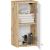 Dulap de baie suspendat cu usa reversibila si raft interior, stejar artisan/alb