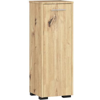 Dulap de baie baza cu usa reversibila si raft, stejar artisan 30x30x85 cm