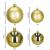 Set globuri de Craciun aurii, 36 bucati, modele diverse, 6-8 cm