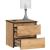 Noptiera dormitor cu 2 sertare, PAL laminat, stejar craft, 40x35x40 cm