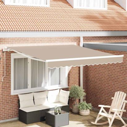 Cort electric retractabil Bej 300 x 250 cm GartenMobel Dekor
