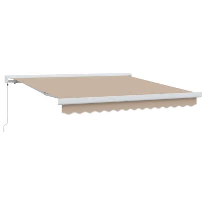 Cortina Retractabilă Bej 300 x 250 cm Stofă și Metal GartenMobel Dekor
