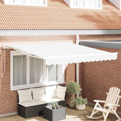 Cort electric retractabil Alb 300 x 250 cm GartenMobel Dekor