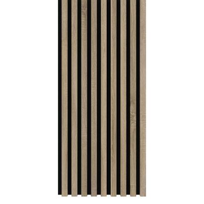 Panou acustic riflaj MDF LDA Premium, Stejar Sonoma, 260x40 cm