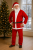 Costum Moș Crăciun adult universal, 5 piese cu accesorii, roșu