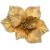 Floare decorativa de Craciun poinsettia aurie cu clip fixare, 24x11 cm