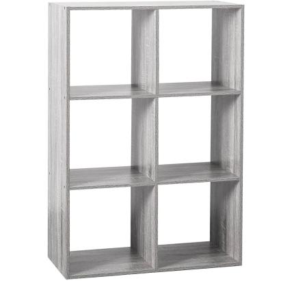 Etajera 5Five Mix n'Modul cu 6 compartimente din PAL, 68x32x101 cm, gri