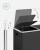 Coș de gunoi reciclare SONGMICS din inox, 2 compartimente 2x24L, negru