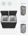 Coș de gunoi reciclare SONGMICS din inox, 2 compartimente 2x24L, negru