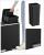 Coș de gunoi reciclare SONGMICS din inox, 2 compartimente 2x24L, negru
