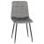 Scaun de living tapitat cu catifea gri, spătar matlasat, 44x54x89 cm