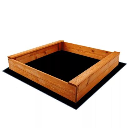 Ladita de nisip din lemn 120x120 cm, impregnata, cu margini rotunjite