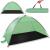 Cort de plaja XXL semi-inchis cu protectie UV si podea impermeabila, verde