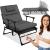 Fotoliu pliabil 2 in 1 tip sezlong, cu 5 pozitii si saltea, gri