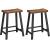 Set 2 scaune bar VASAGLE industriale cu sezut curbat, maro rustic