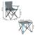 Set masă pliabilă cu 2 scaune pentru camping, husă transport, gri