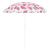 Umbrela de plaja 160 cm cu structura metalica, inclinare reglabila si husa transport, alb si rosu