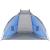 Cort de plajă pentru 2 persoane, cu protecție UV, podea izolantă, albastru-gri