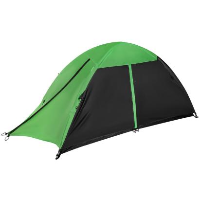 Cort camping pentru 2 persoane, impermeabil 1000 mm, verde, cu plasa