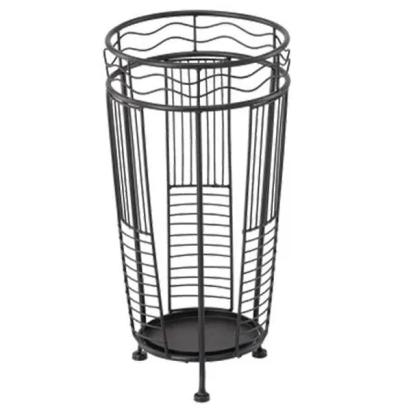 Suport pentru umbrele din metal, negru, 25x25x49 cm, model modern