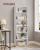 Biblioteca VASAGLE alba cu 6 rafturi ajustabile, stil scandinav, 60x24x178,5 cm