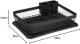 Suport de vase 5Five Mayaj cu tava detasabila, 1 nivel, negru, 43x32x13,5 cm