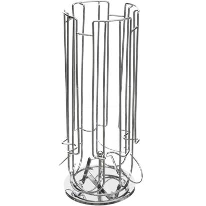 Suport rotativ pentru capsule Dolce Gusto 5Five, 24 locuri, otel cromat argintiu