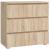 Comodă cu 3 sertare NEO 80, 80x40x80 cm, stejar mat, design modern