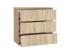 Comodă cu 3 sertare NEO 80, 80x40x80 cm, stejar mat, design modern