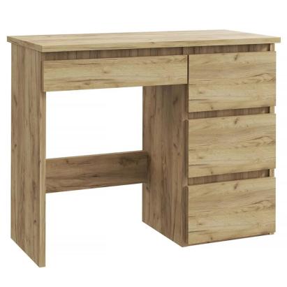 Birou calculator Beta 3 cu 4 sertare, finisaj craft, 94x43x75 cm