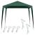 Pavilion gradina 250x250x255 cm, structura metalica cu 4 picioare, acoperis PE 90g/mp, verde