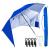 Umbrela plaja 3in1 215x205 cm, cu paravan lateral, fereastra si husa transport, material UV, albastru