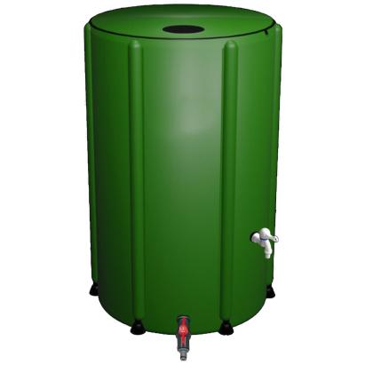 Rezervor pliabil pentru apa pluviala 250L, cu robinet si filtru, verde
