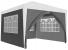 Pereti laterali pavilion 295x195 cm, set 4 bucati, cu ferestre si usa, PE impermeabil, gri