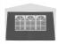 Pereti laterali pavilion 295x195 cm, set 4 bucati, cu ferestre si usa, PE impermeabil, gri